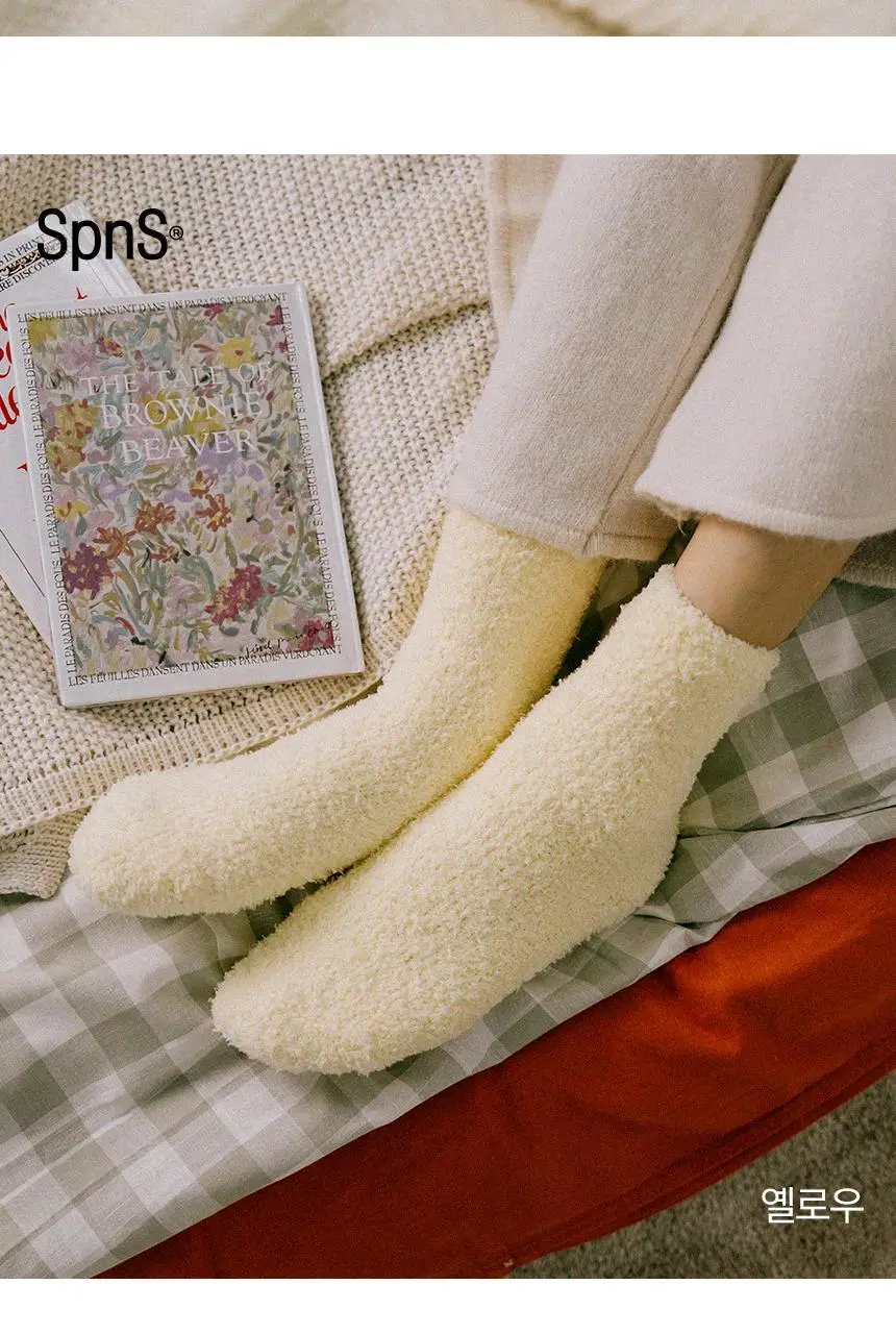 삭피엔스 헤비볼륨 후리스 무압박 여성 수면양말 4켤레 2type 상세페이지 27