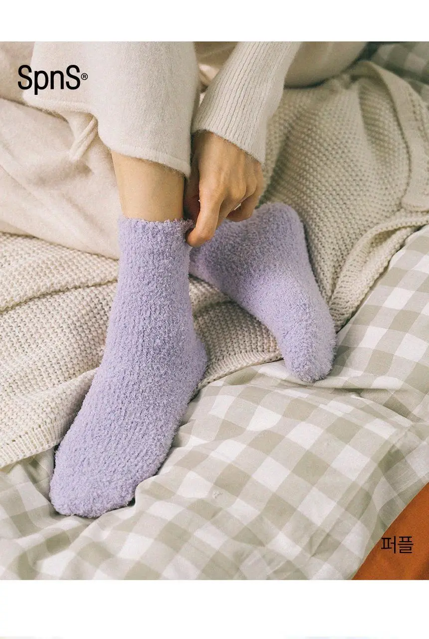 삭피엔스 헤비볼륨 후리스 무압박 여성 수면양말 4켤레 2type 상세페이지 29