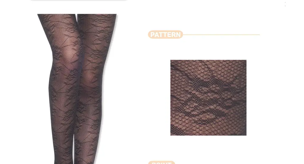 쉬즈라인 레이스 스타킹 (블랙) 상세페이지 2