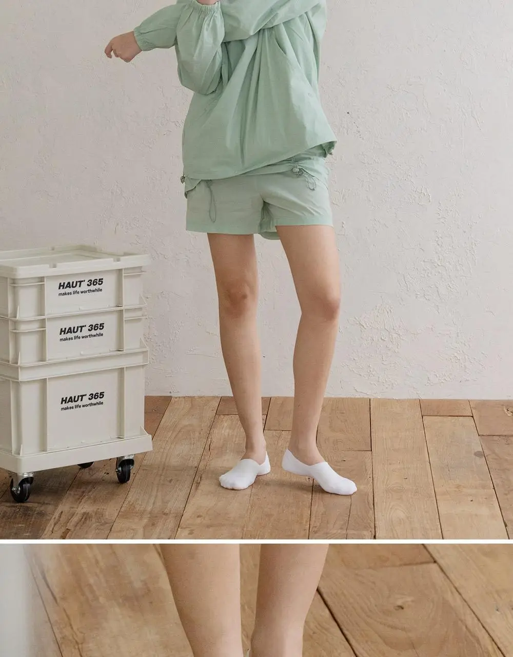 싹스탑 심리스 쿠션 페이크삭스 4종 택1 (화이트/블랙/그레이/스킨) 상세페이지 5