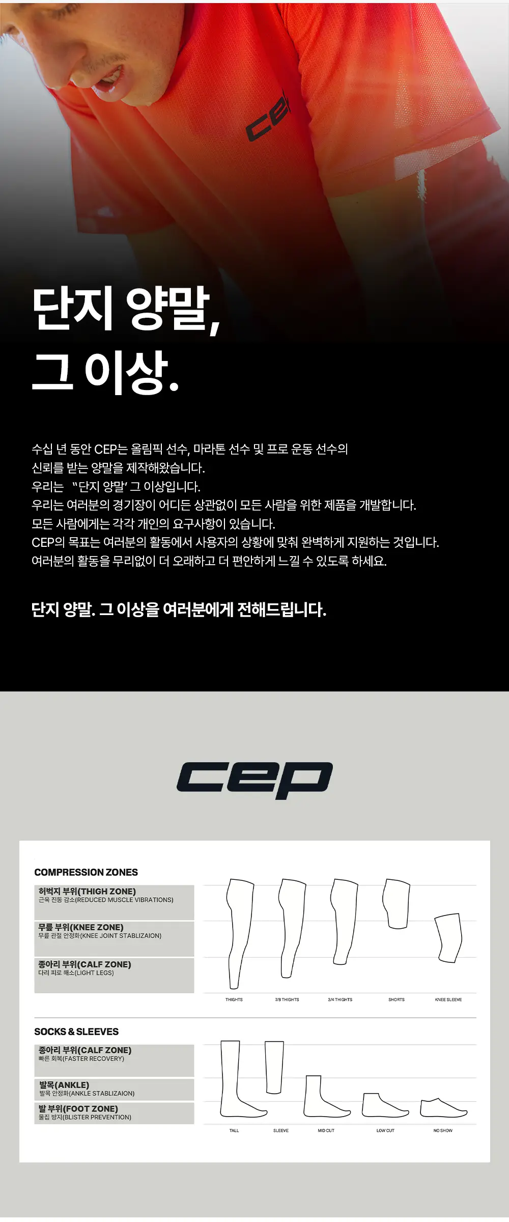 씨이피 코어 런 미드컷 삭스 V5 라임 블랙 남성용 L 상세페이지 9