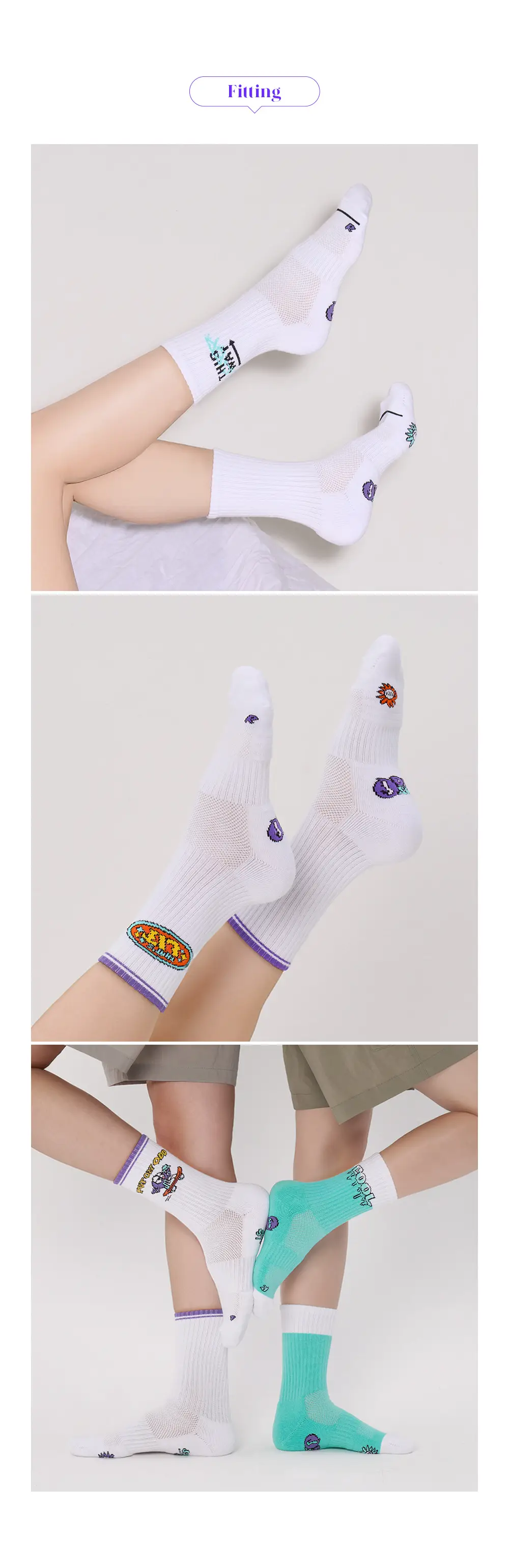 오드삭스 쿨맥스 스트리트 크루 삭스 4종 택1 (M/L) 상세페이지 2