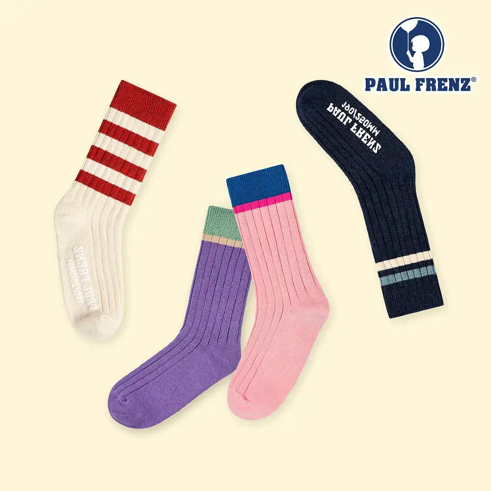 폴프랜즈 원사이즈 골지 크루삭스 K-SOCKS 190~250mm(7세-성인)