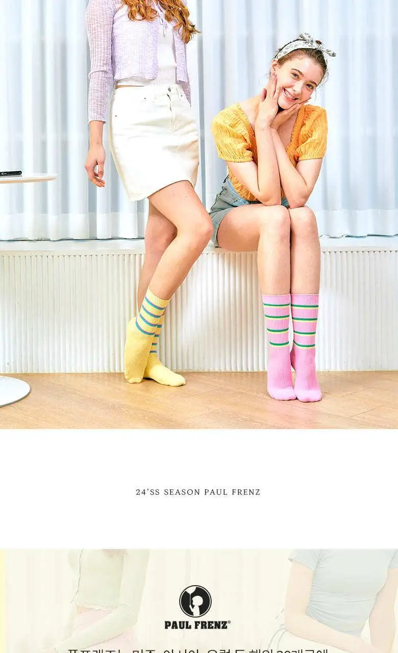 폴프랜즈 원사이즈 F-SOCKS 골지양말 세트(3켤레 1세트) 상세페이지 2