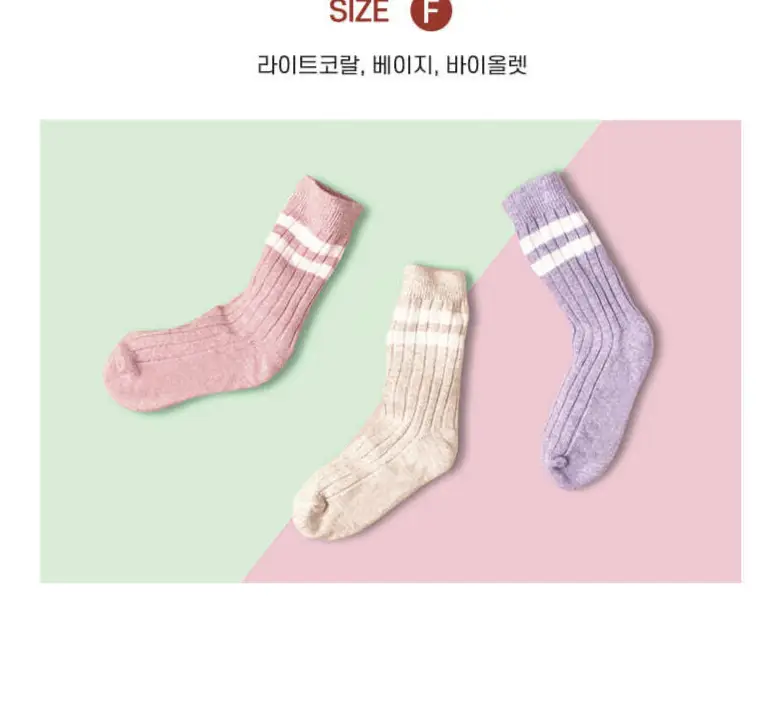 폴프랜즈 원사이즈 F-SOCKS 골지양말 세트(3켤레 1세트) 상세페이지 26