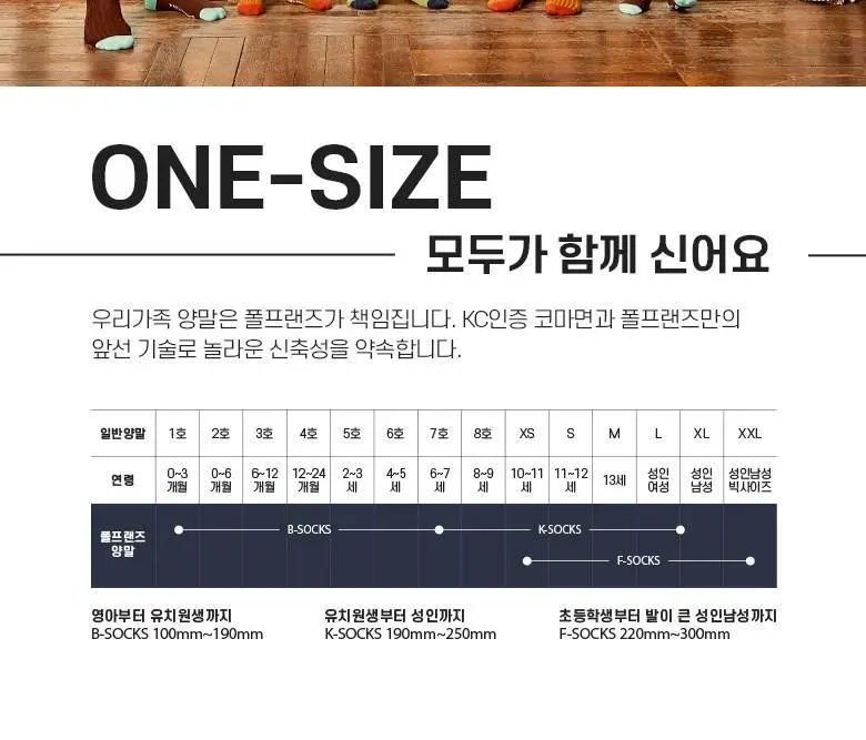 폴프랜즈 유아동 성인 원사이즈 양말 크리스세트 (CRS) 상세페이지 15