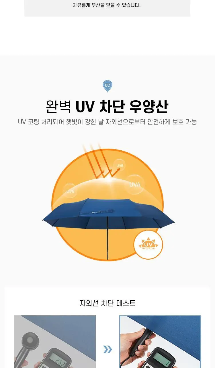 송월 우산 CM 3단 거꾸로 안전우산 검정 1 상세페이지 5