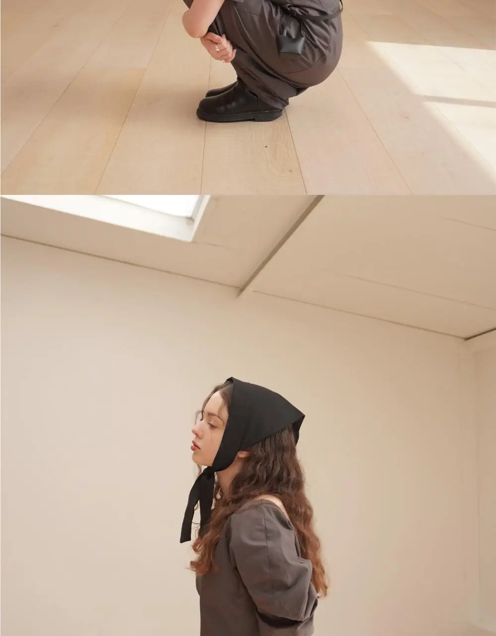 코지모지 실키 타이 보닛 스카프 3colors (네이비/블랙/아이보리) 상세페이지 28