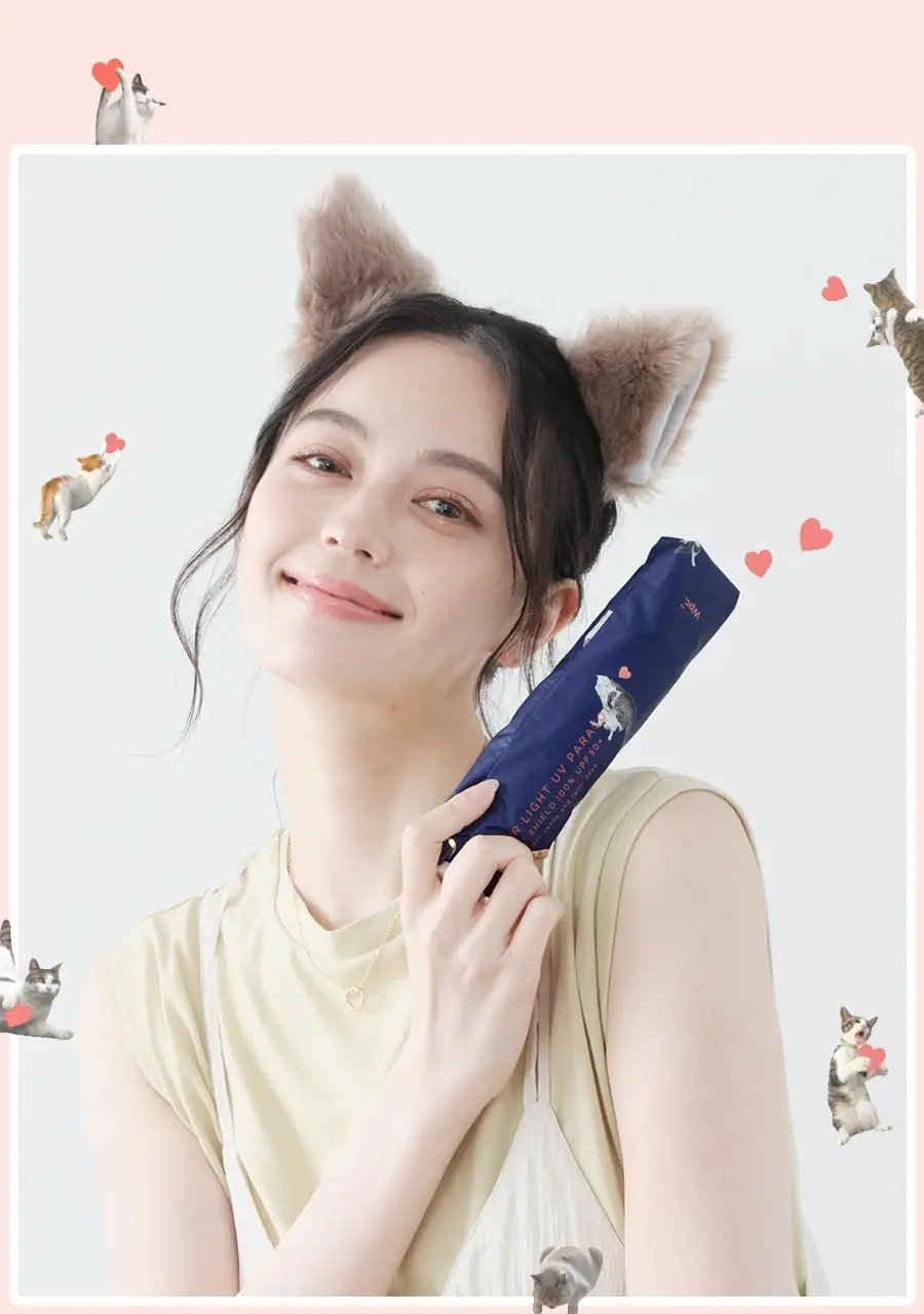 Wpc. 냥파라솔 미니 3단 양산 (2colors) (801-OM009-102) 상세페이지 4