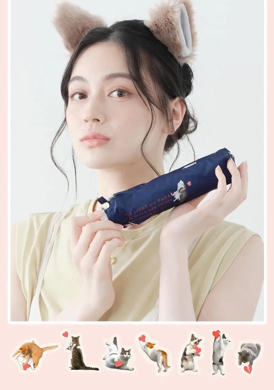 Wpc. 냥파라솔 미니 3단 양산 (2colors) (801-OM009-102) 상세페이지 6