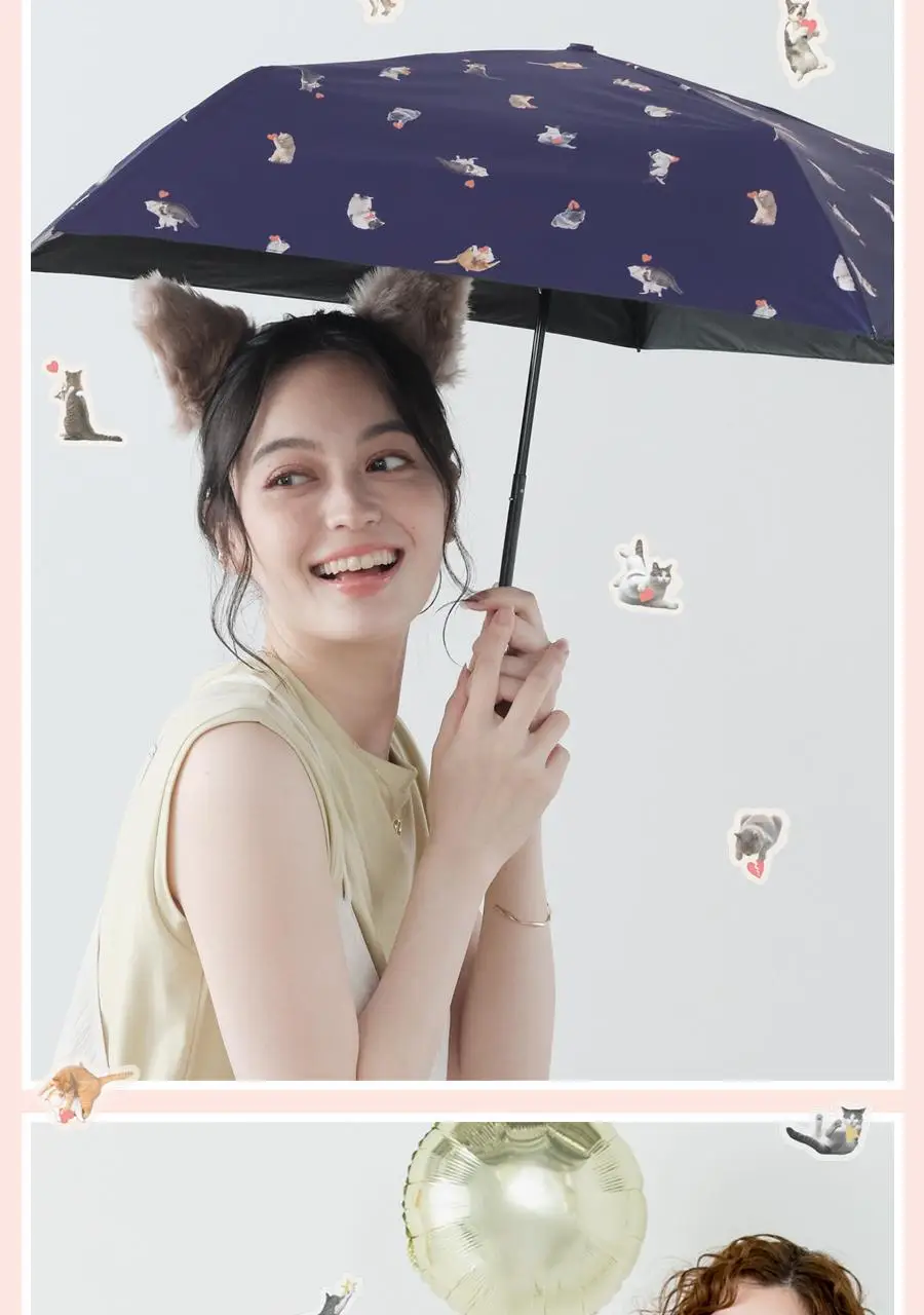 Wpc. 냥파라솔 미니 3단 양산 (2colors) (801-OM009-102) 상세페이지 16