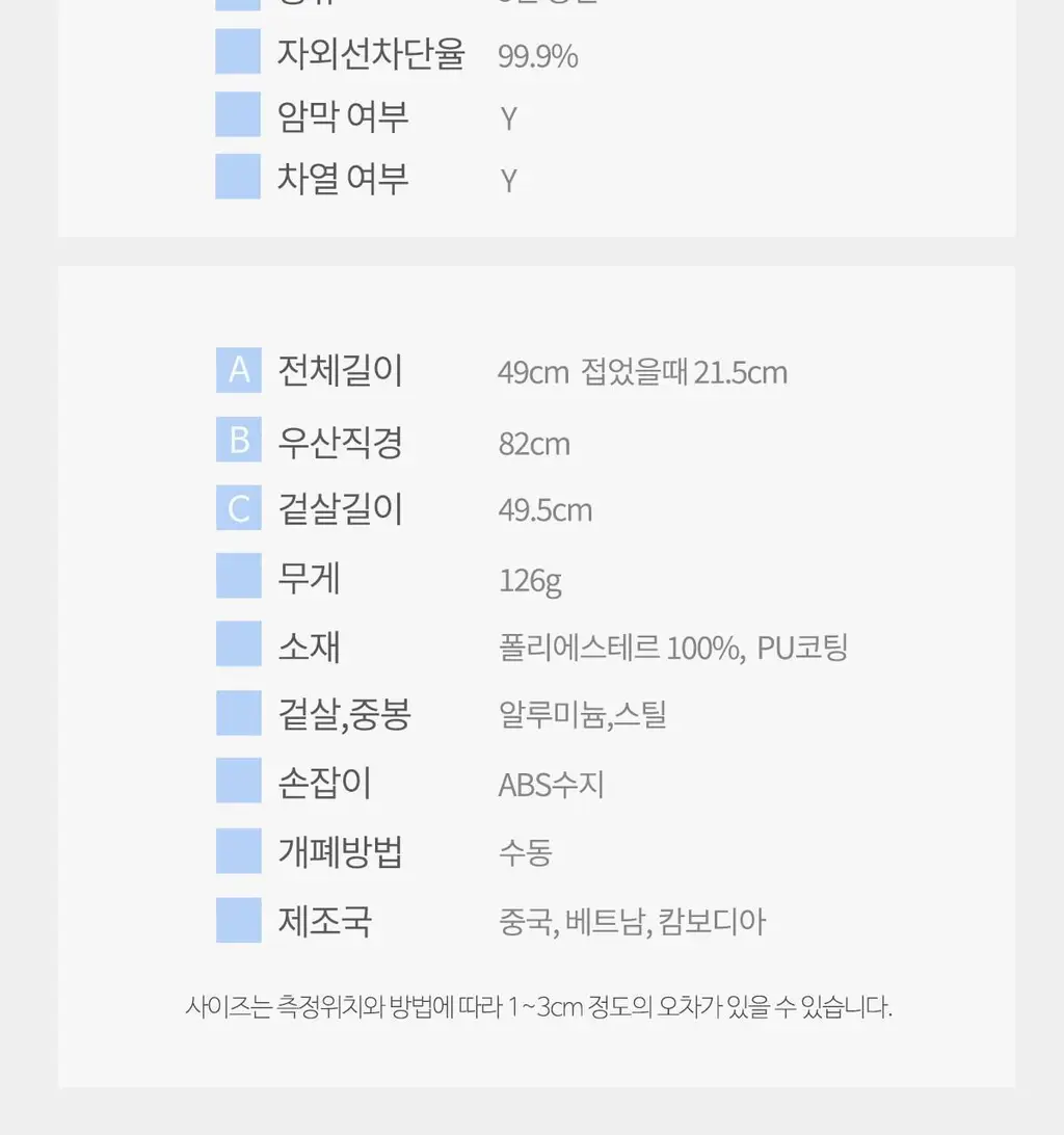 Wpc. 냥파라솔 미니 3단 양산 (2colors) (801-OM009-102) 상세페이지 28