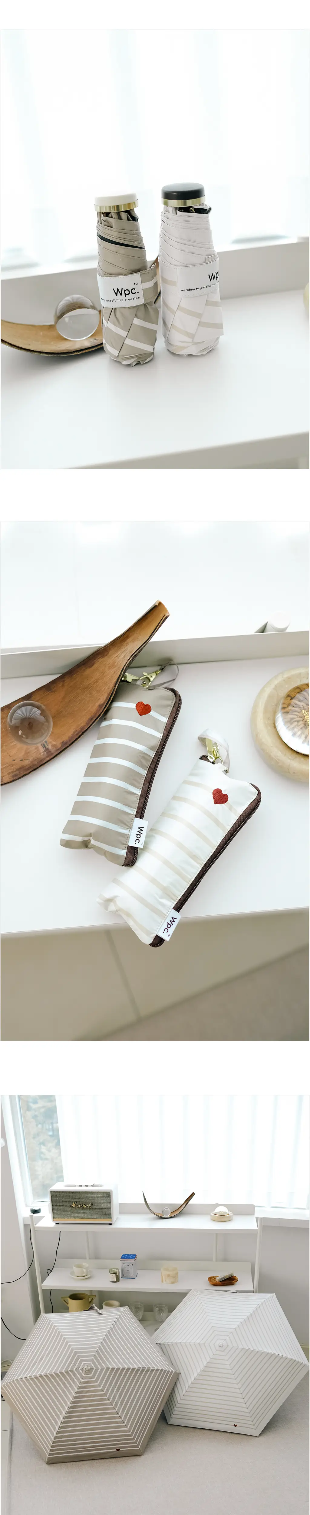 Wpc. 하트보더 미니 5단 양산 (2colors) (801-15367-102) 상세페이지 5