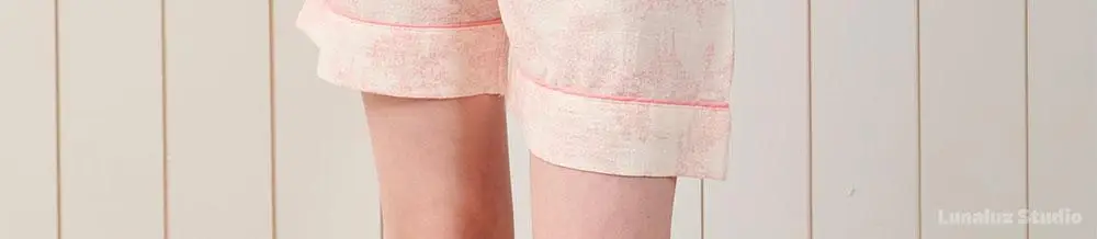 루나루즈 엘리제 반팔 카라넥 투피스 여성용 (블루 / 핑크) 상세페이지 15