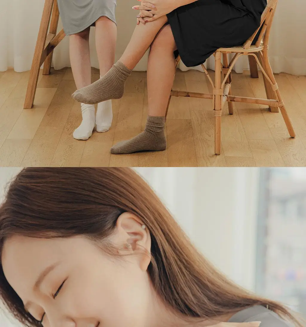 마른파이브 모달 베이직 롱 원피스 잠옷 (블랙/차콜/라이트그레이) 상세페이지 2