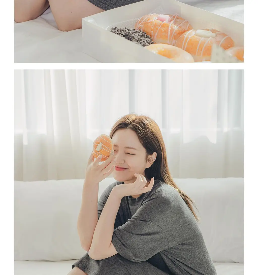마른파이브 모달 베이직 롱 원피스 잠옷 (블랙/차콜/라이트그레이) 상세페이지 32