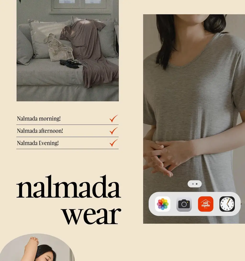 마른파이브 모달 브이넥 롱 원피스 잠옷 (블랙/차콜/라이트그레이) 상세페이지 49