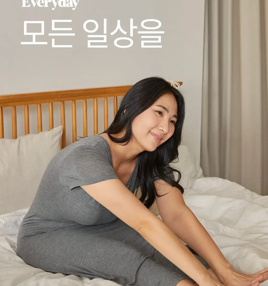 마른파이브 모달 브이넥 롱 원피스 잠옷 (블랙/차콜/라이트그레이) 상세페이지 54