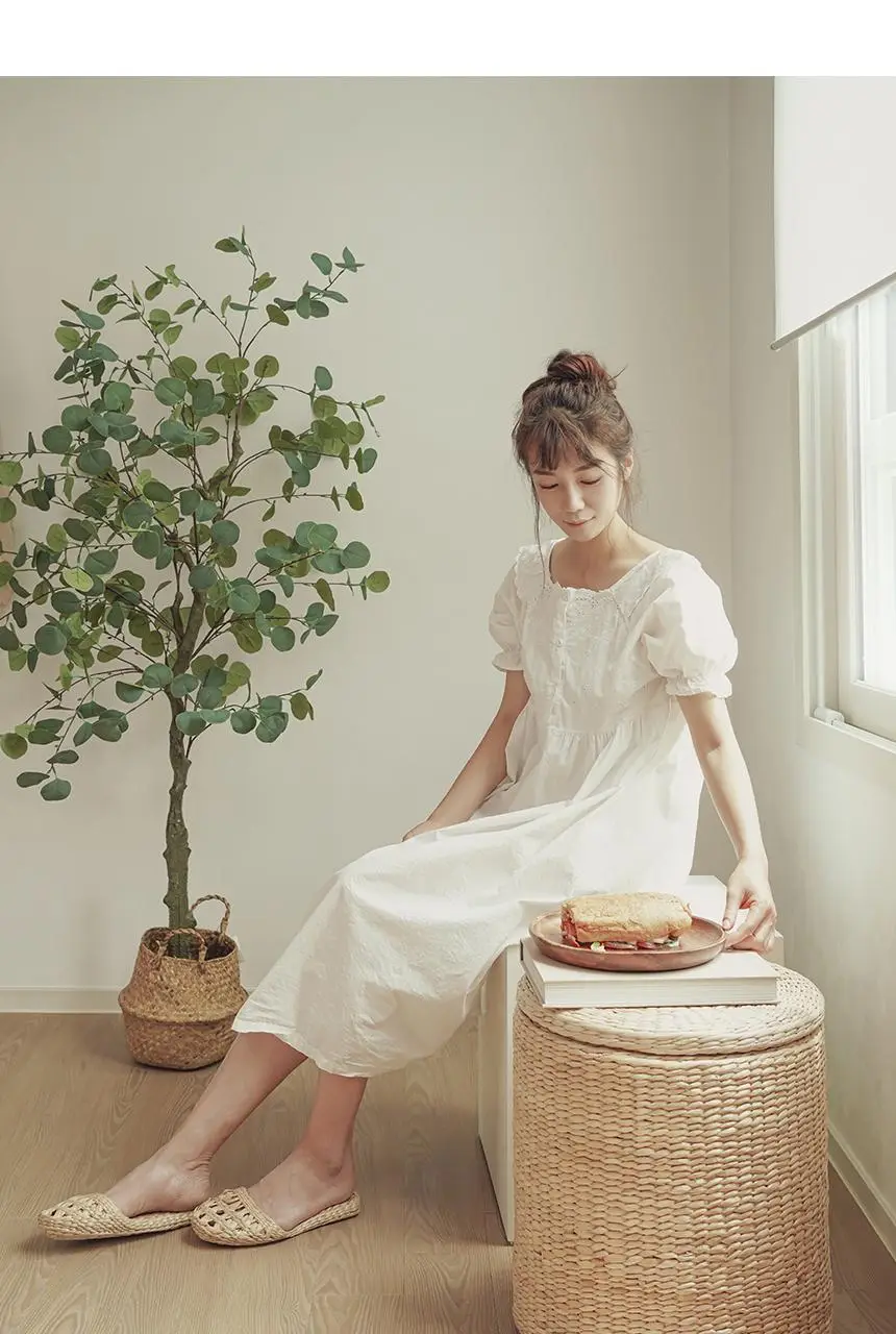 RYMD 힐링 잠옷 코튼 반팔 레이스 원피스 상세페이지 15