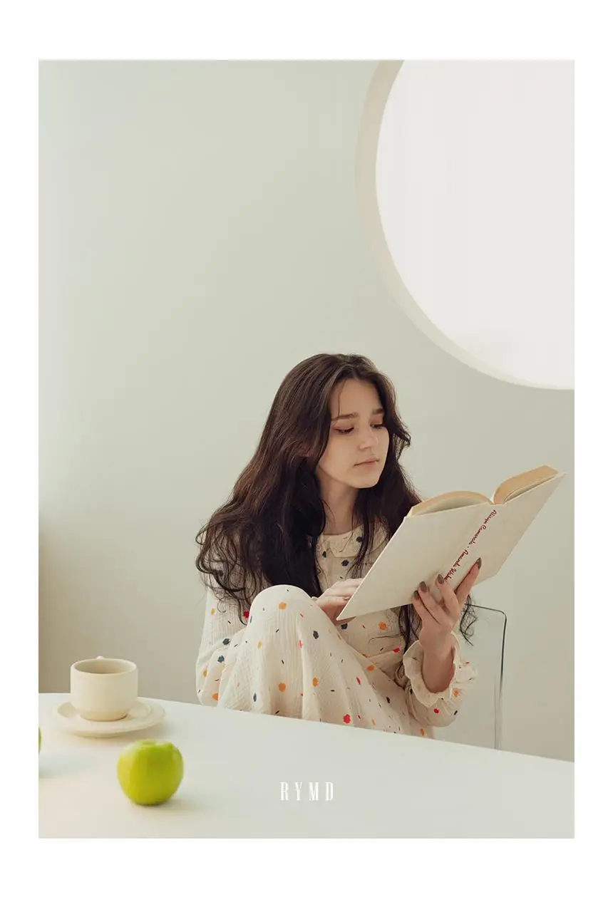RYMD 힐링잠옷 라운드카라 컬러도트 요루면 원피스 홈웨어 상세페이지 12