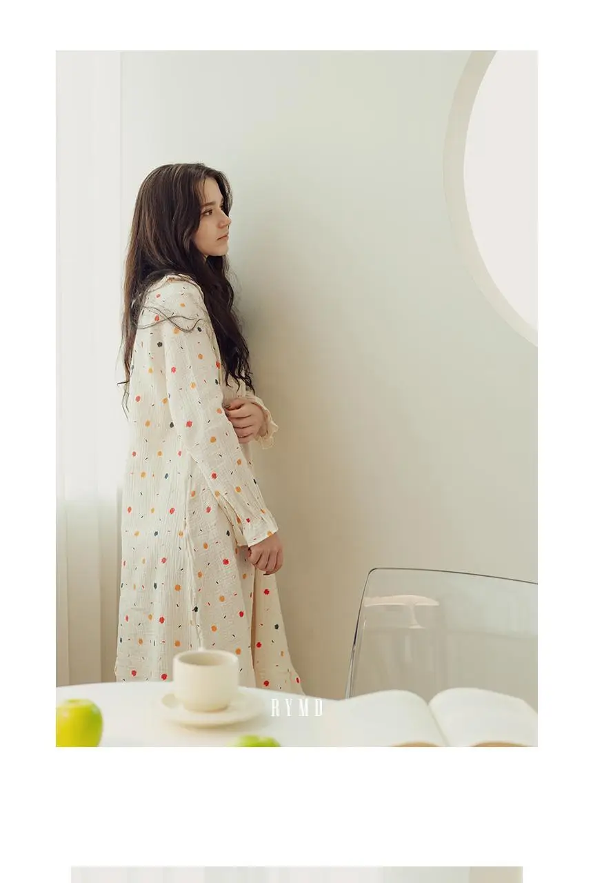 RYMD 힐링잠옷 라운드카라 컬러도트 요루면 원피스 홈웨어 상세페이지 14