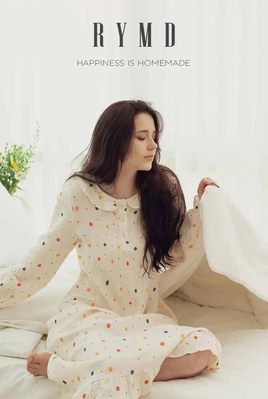 RYMD 힐링잠옷 라운드카라 컬러도트 요루면 원피스 홈웨어 상세페이지 20