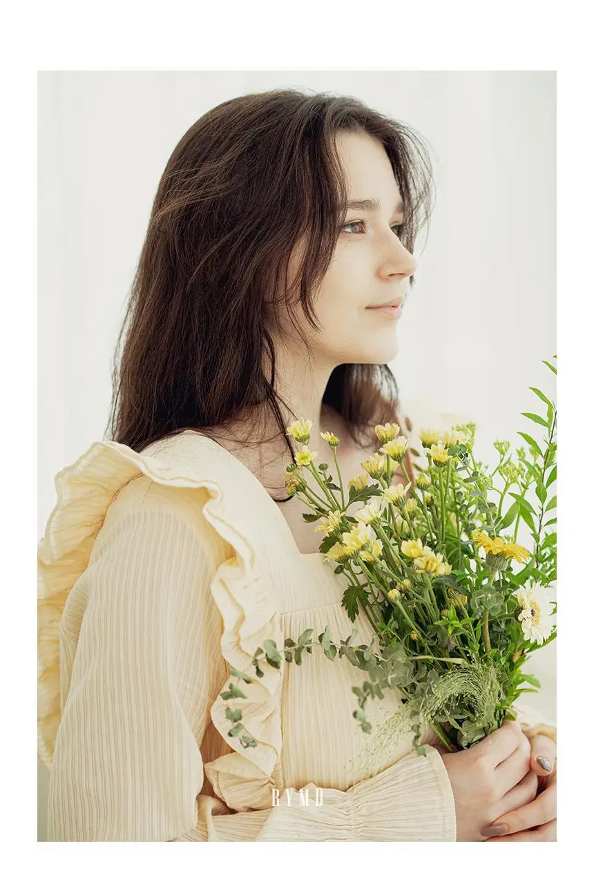 RYMD 힐링잠옷 스퀘어넥 프릴장식 옐로우 원피스 홈웨어 상세페이지 5