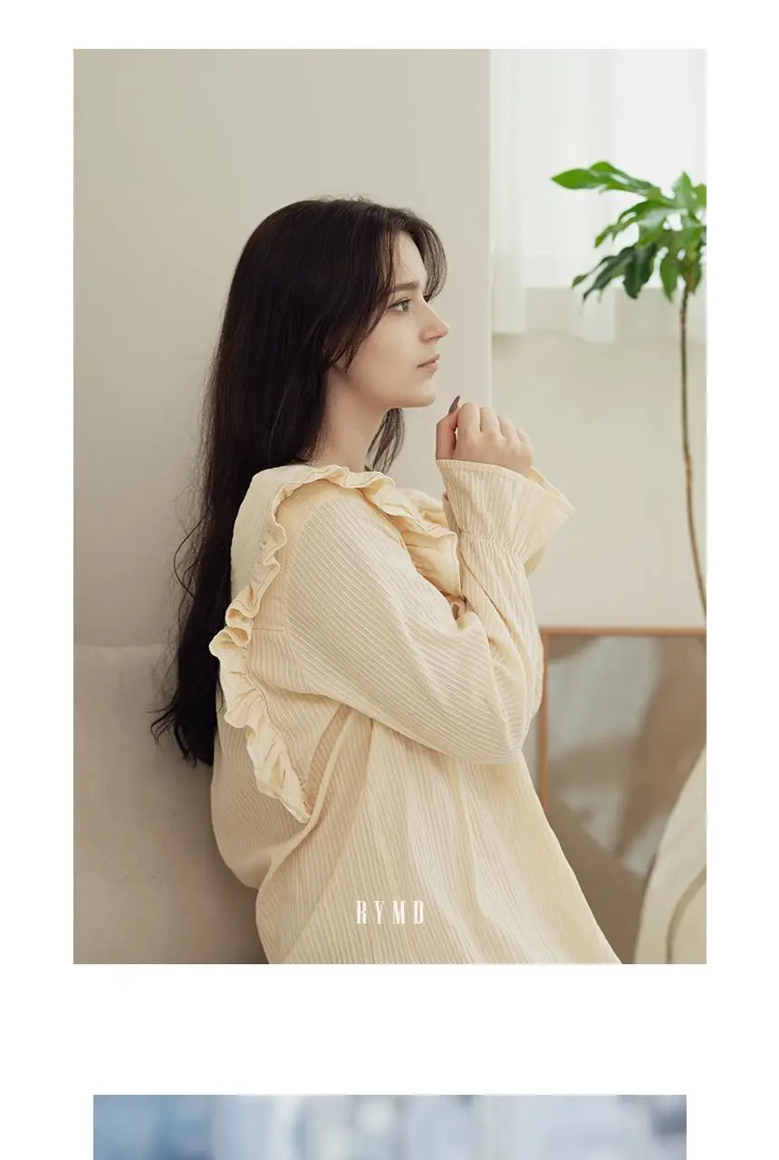 RYMD 힐링잠옷 스퀘어넥 프릴장식 옐로우 원피스 홈웨어 상세페이지 19