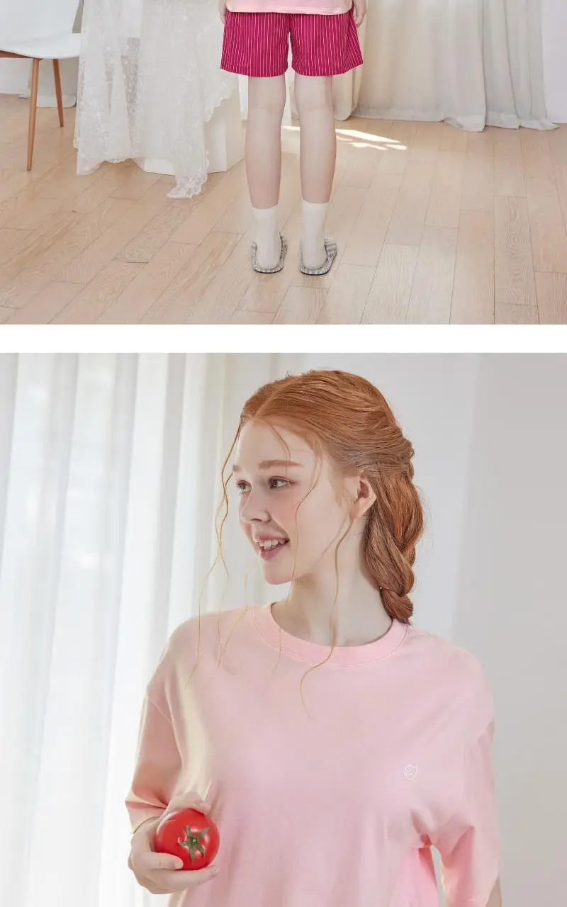 뉴버디 릴렉스핏 로고 티셔츠 - 핑크 상세페이지 9