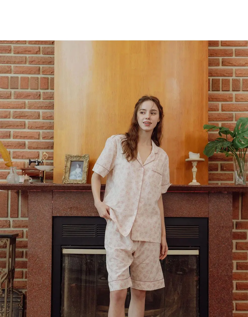 루나루즈 로제플라워 반팔 카라넥 투피스 여성용 (블루 / 핑크) 상세페이지 8
