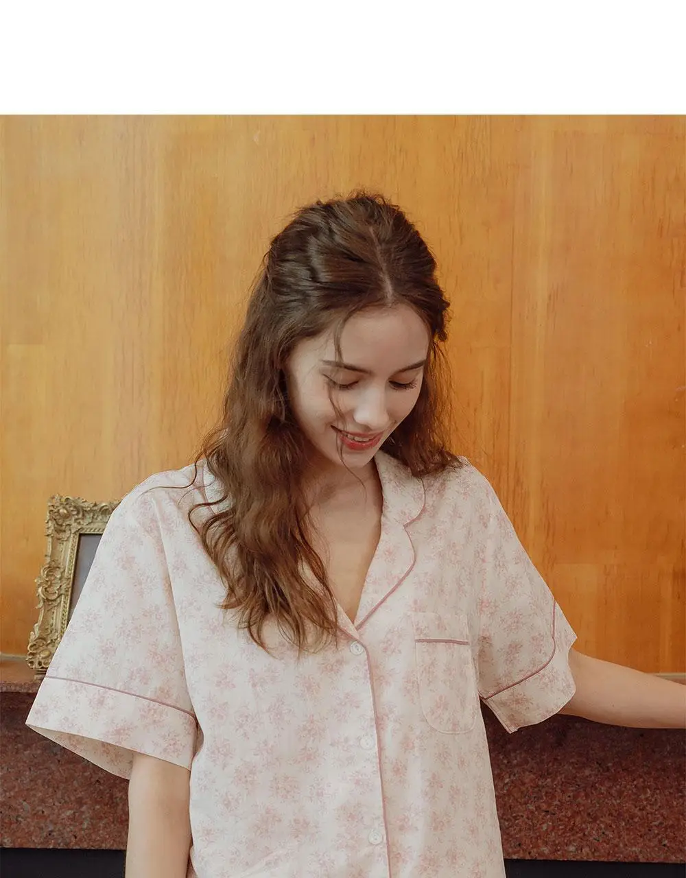 루나루즈 로제플라워 반팔 카라넥 투피스 여성용 (블루 / 핑크) 상세페이지 16