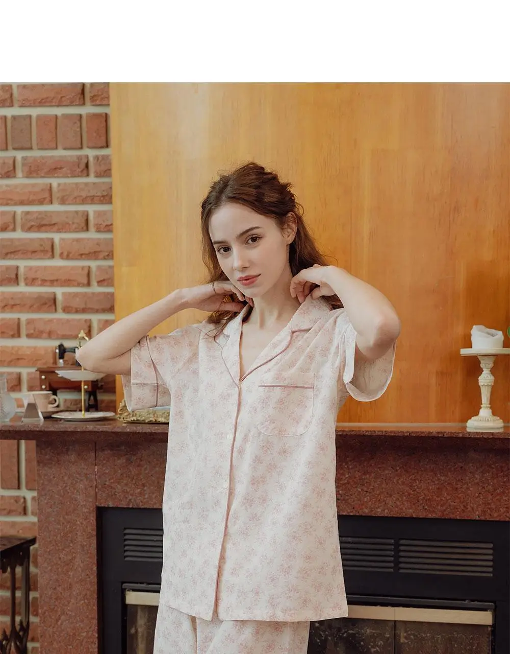 루나루즈 로제플라워 반팔 카라넥 투피스 여성용 (블루 / 핑크) 상세페이지 22