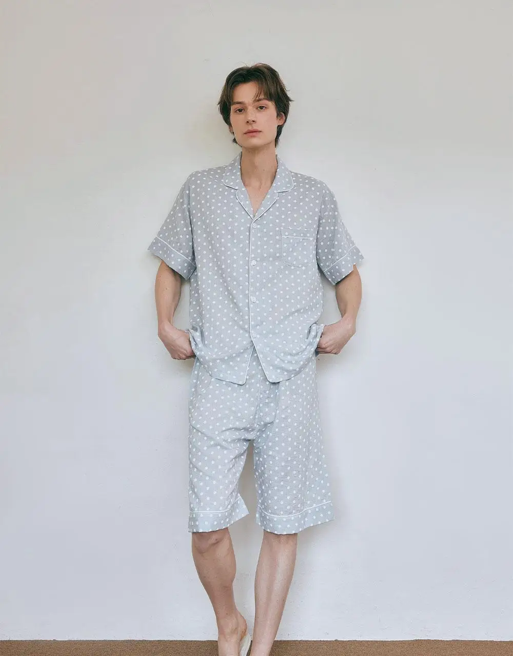 루나루즈 마가렛 반팔 카라넥 투피스 블루 남성용 상세페이지 24