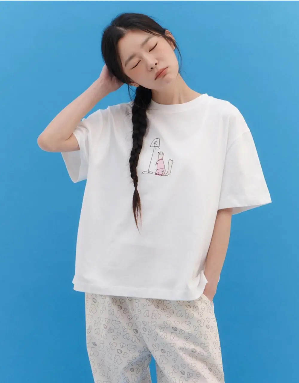 오프아워 드리미두들스 도토리대작전 긴바지 아이보리 (M / L / XL) 상세페이지 8