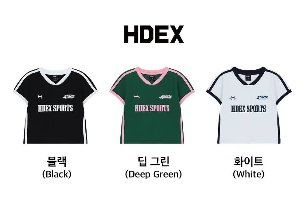HDEX 우먼스 스포티 링거 브이넥 숏 슬리브 (3colors) 상세페이지 2