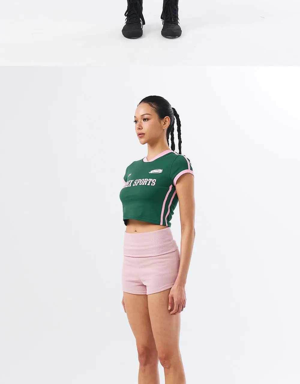 HDEX 우먼스 스포티 링거 브이넥 숏 슬리브 (3colors) 상세페이지 19