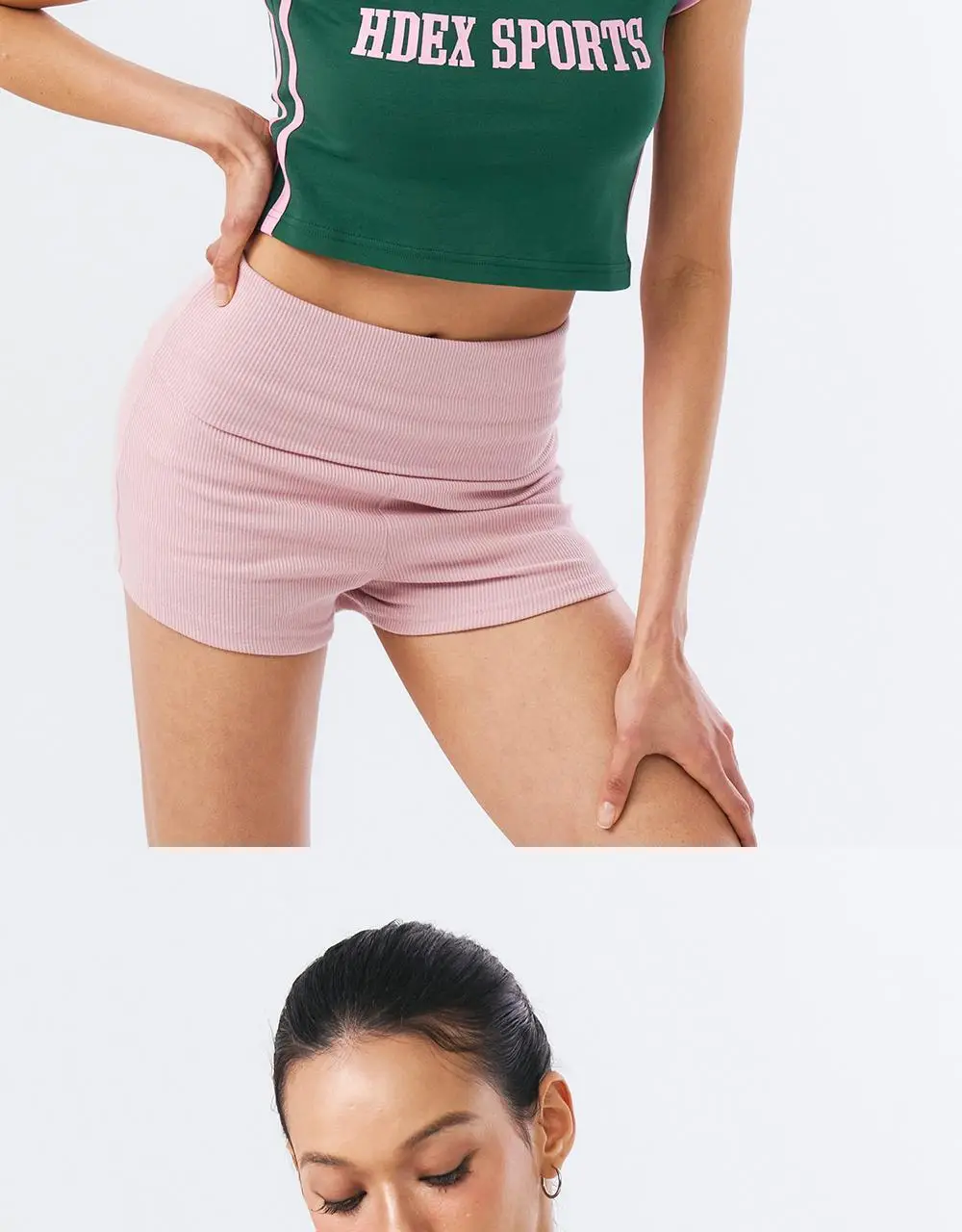 HDEX 우먼스 스포티 링거 브이넥 숏 슬리브 (3colors) 상세페이지 22