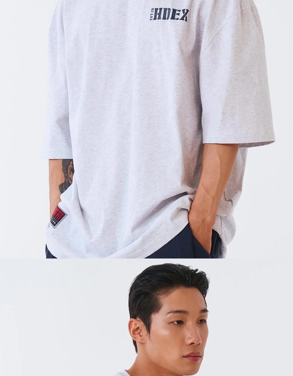 HDEX 코어 스몰 로고 자이언트핏 숏 슬리브 (4colors) 상세페이지 34