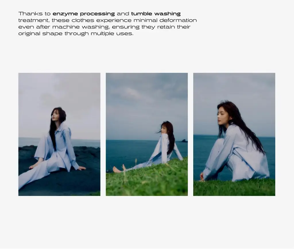 도로시와 미니멀 가먼츠 리오셀 스트라이프 파자마세트 (Long) 상세페이지 14