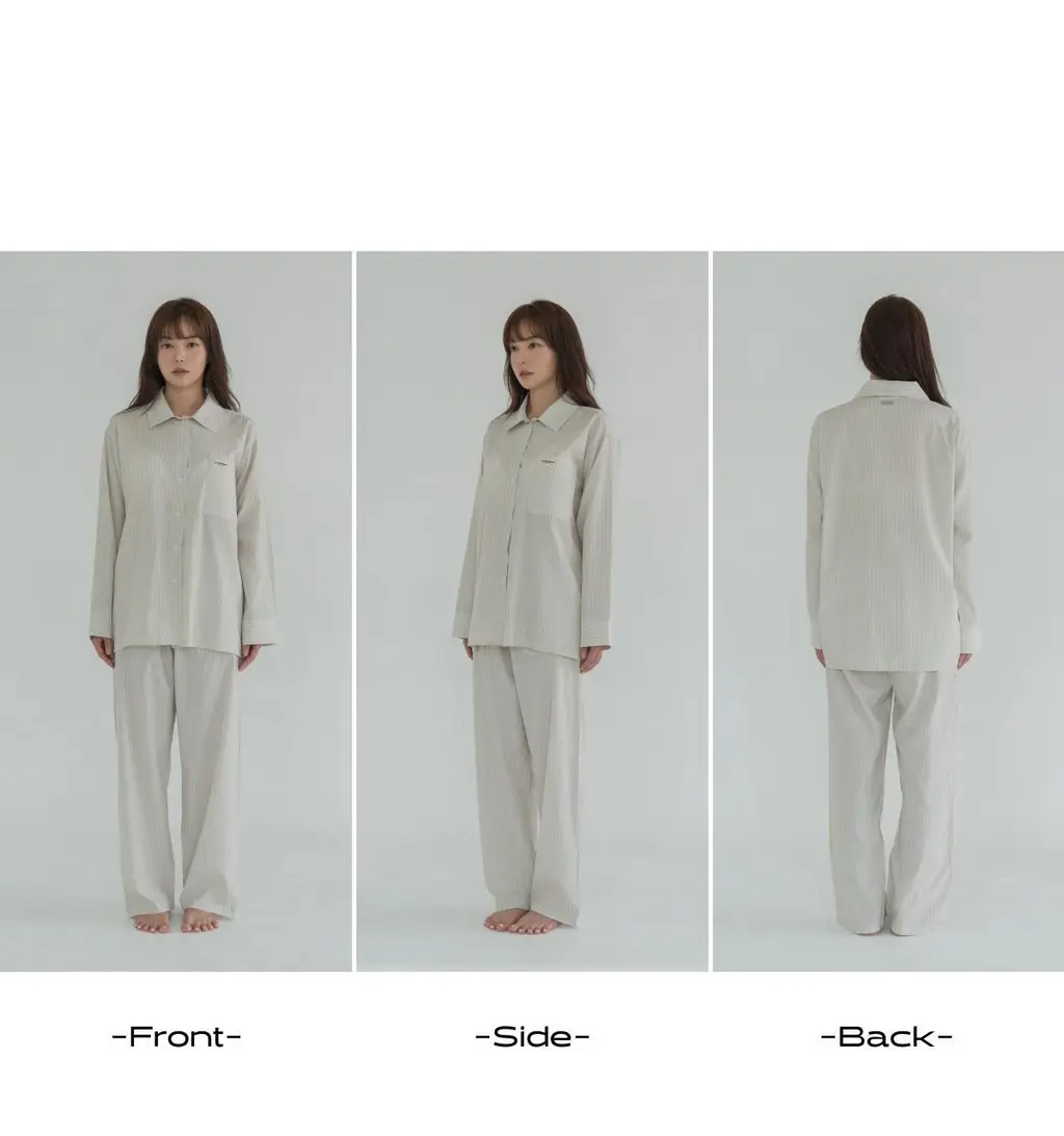 도로시와 미니멀 가먼츠 리오셀 스트라이프 파자마세트 (Long) 상세페이지 24