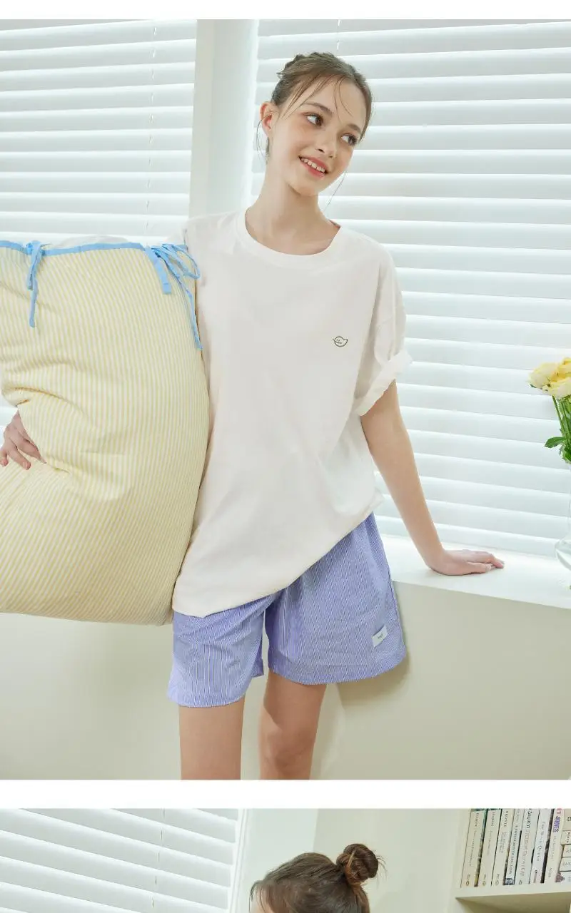 러브 썸머 파자마 숏팬츠 - 블루 상세페이지 7