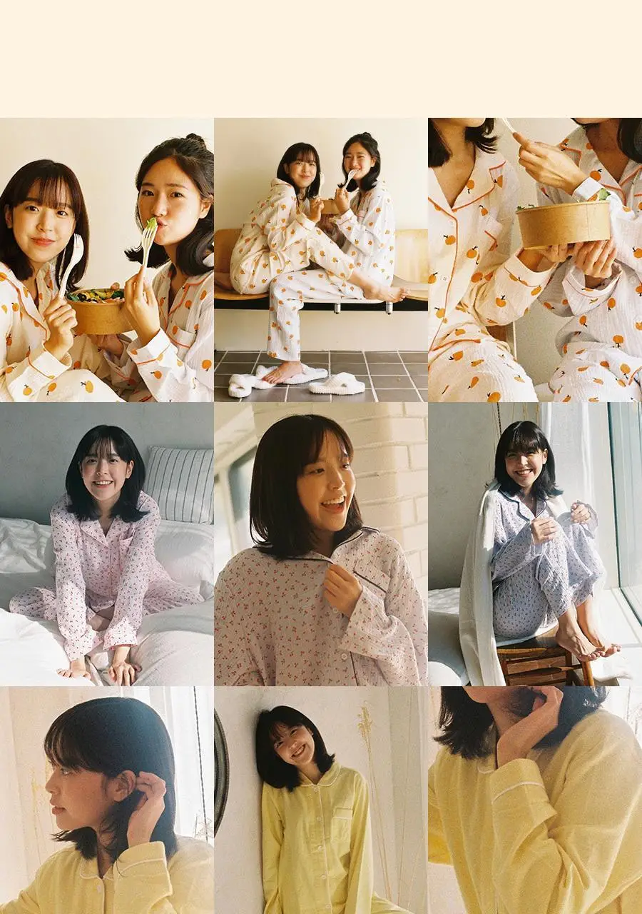 마른파이브 리틀 체리 라운드넥 순면 요루 파자마 3종 택1 상세페이지 5