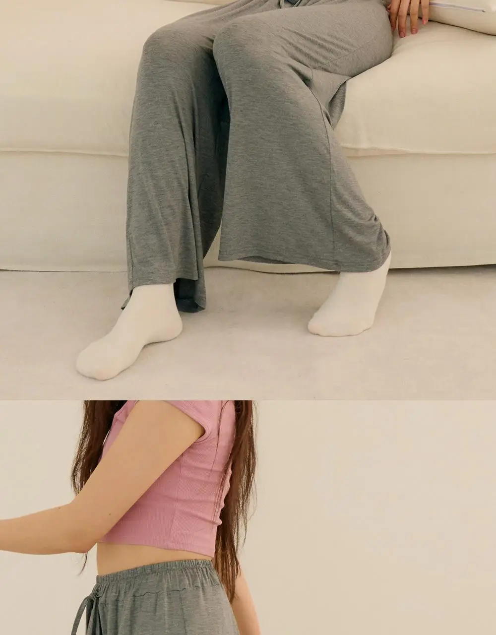 마른파이브 소프트 모달 빅사이즈 잠옷바지 (블랙/차콜/라이트그레이) 상세페이지 8