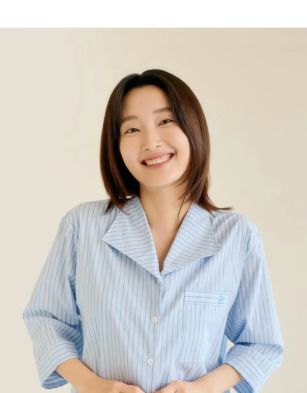마른파이브 위스퍼 스트라이프 세일러 7부 파자마 세트 3colors (F/L, XL) 상세페이지 9