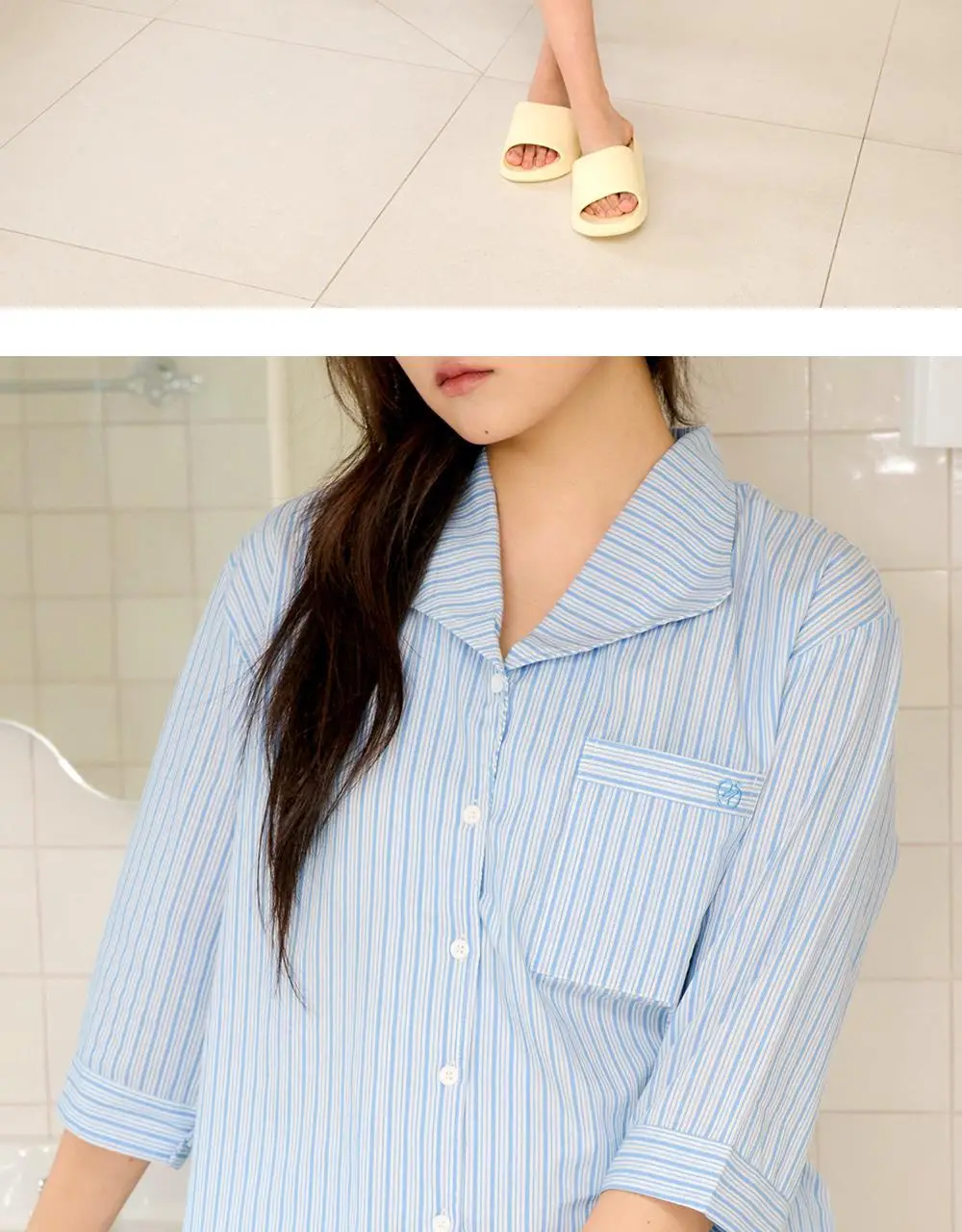 마른파이브 위스퍼 스트라이프 세일러 7부 파자마 세트 3colors (F/L, XL) 상세페이지 47