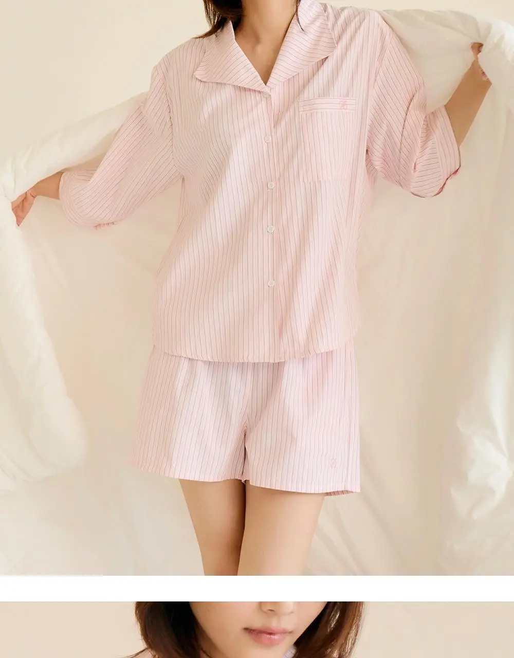 마른파이브 위스퍼 스트라이프 세일러 7부 파자마 세트 3colors (F/L, XL) 상세페이지 52