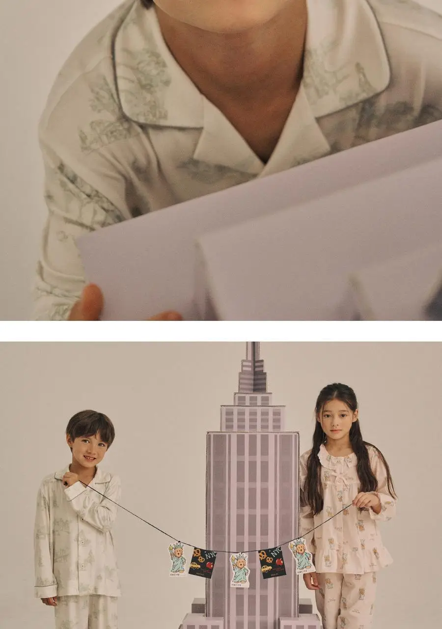 오르시떼 G016 뉴욕뜨왈GR 긴소매 파자마 세트 모음 (남성/아동) 상세페이지 20