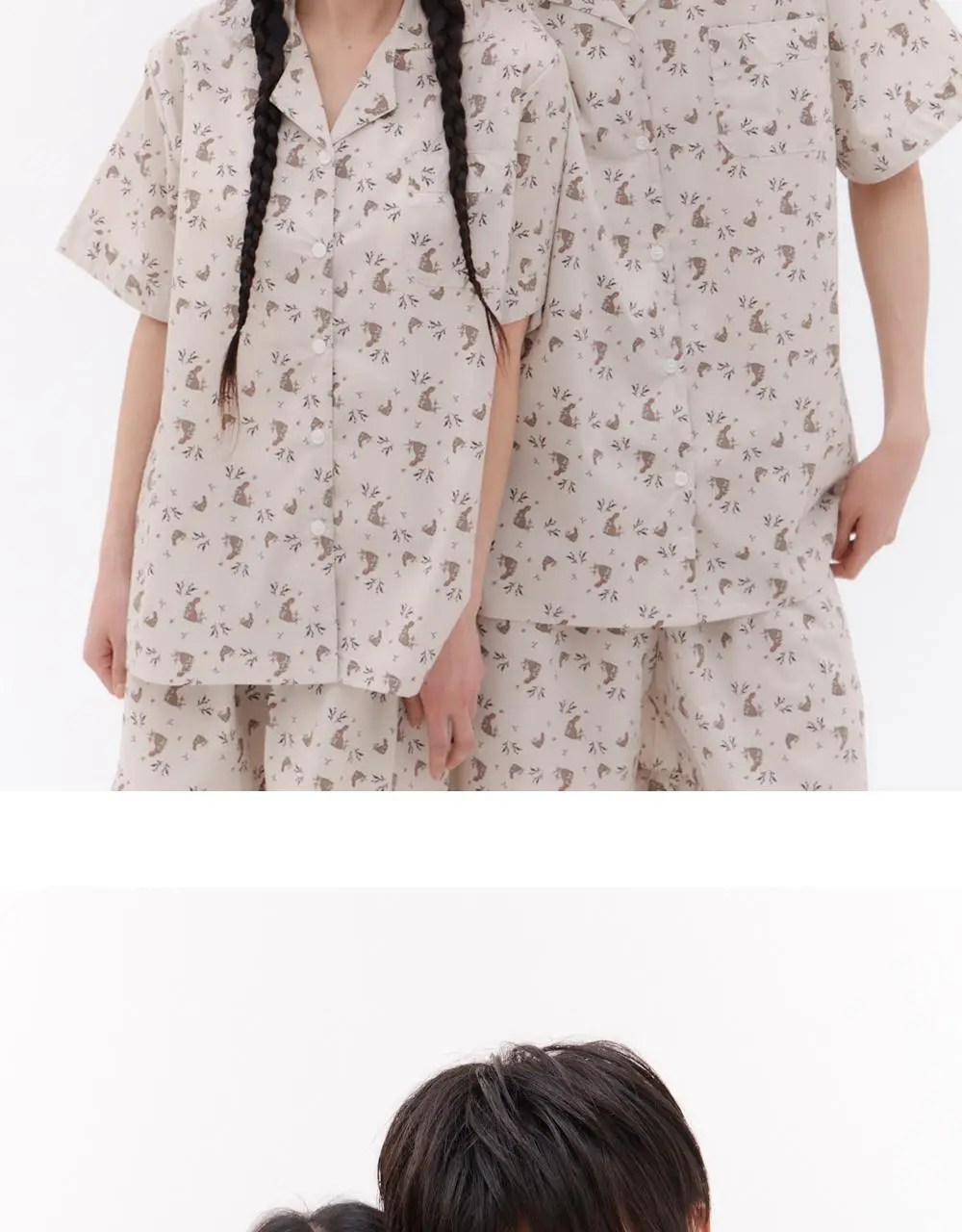 오프아워 드리미두들스 괴도토끼 반팔 잠옷 세트 (M / L / XL) 상세페이지 4