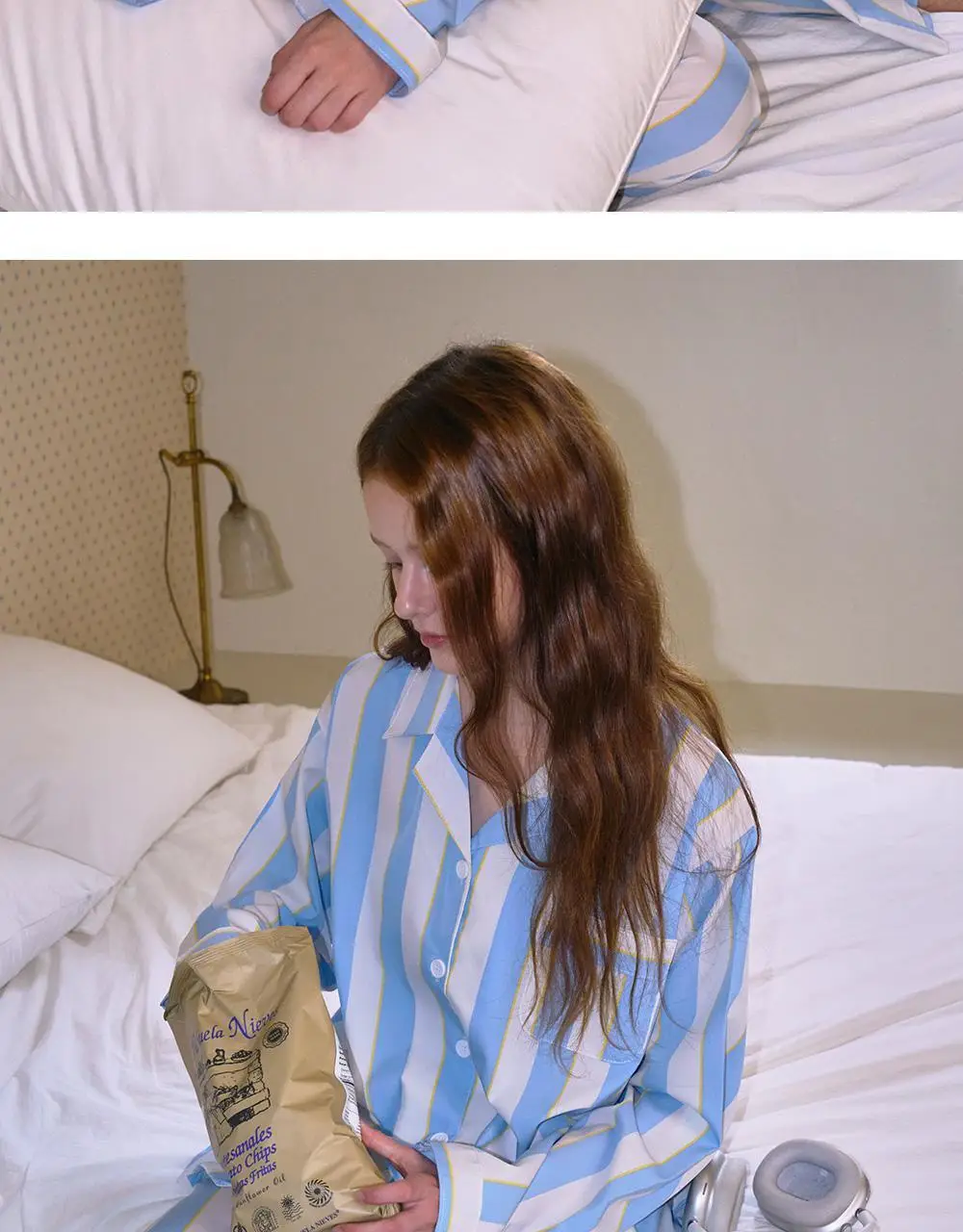 오프아워 레빈 긴팔 잠옷 세트 3종 1택 (M/L/XL) 상세페이지 2