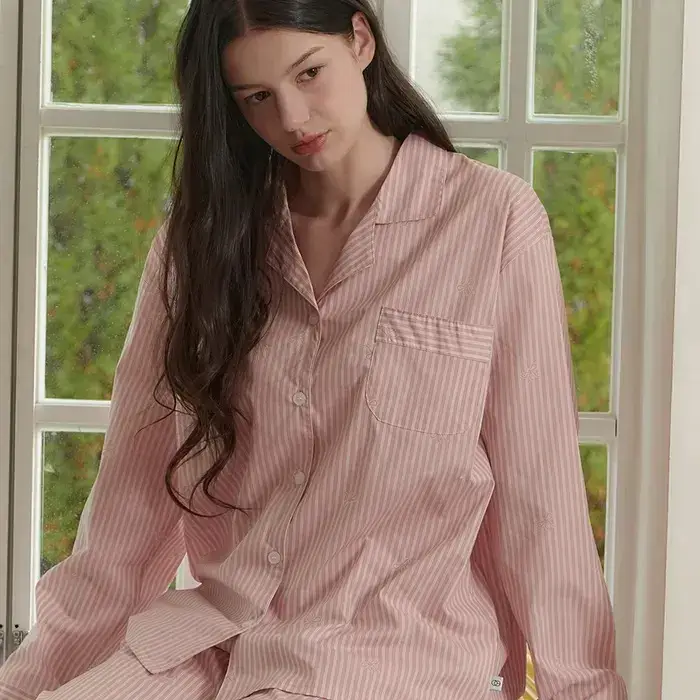 오프아워 리브레 코튼블렌드 긴팔 잠옷 세트 핑크 3종 택 1(M / L/ XL)